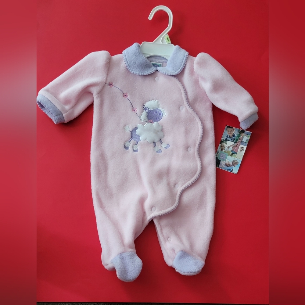Side snap footie 3 mos